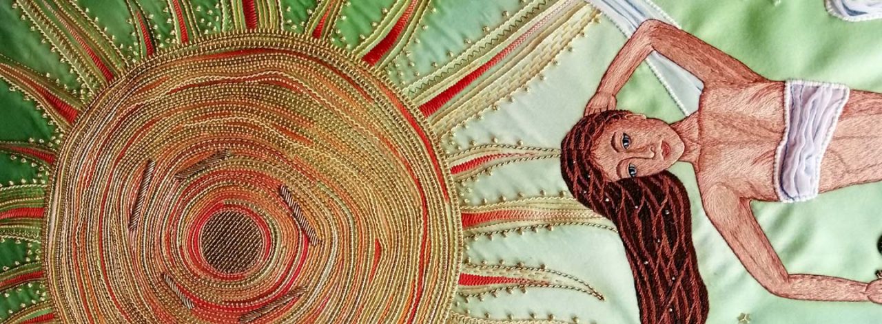 Textil art - embroidery - The Big Bang