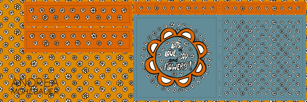 Lots of Flowers Tasche - Cut and Sew Panel