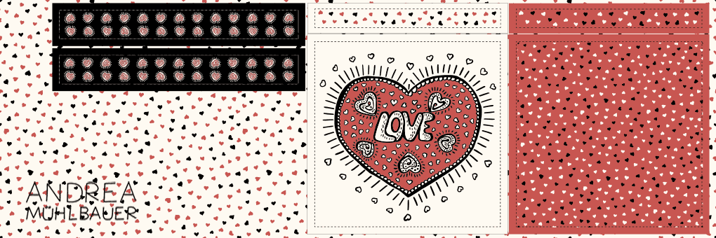 Love Tasche - Cut and Sew Panel