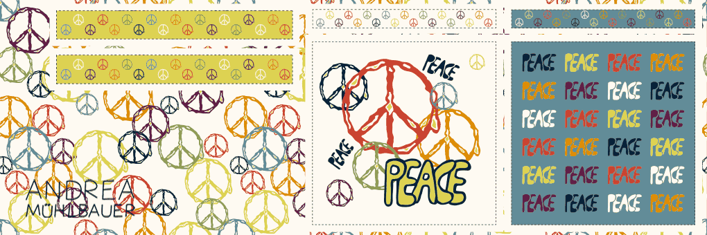 Peace Tasche - Cut and Sew Panel