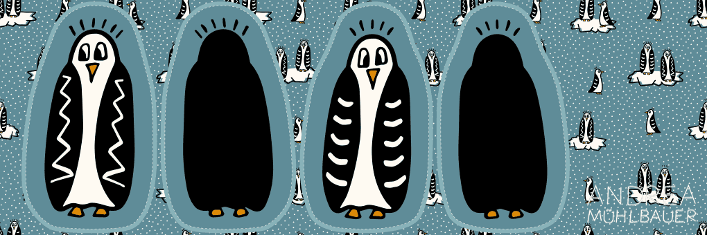 Spielkissen Pinguin - Cut and Sew Panel