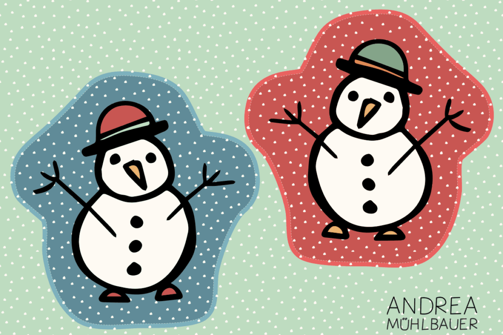 Spielkissen Schneemann - Cut and Sew Panel