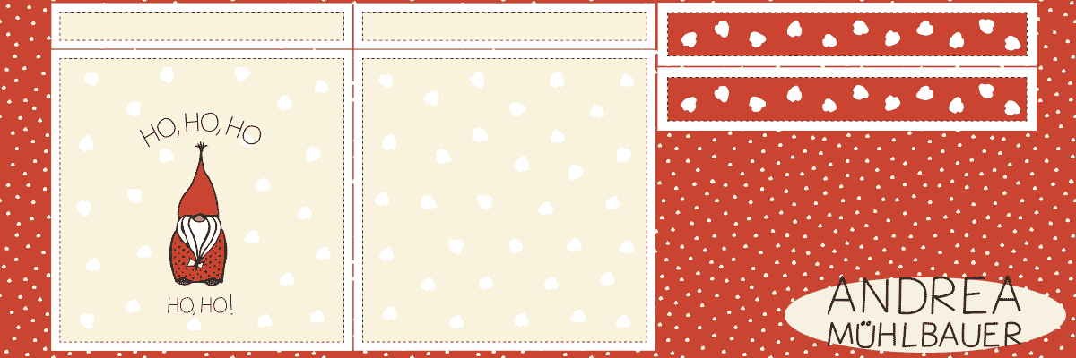 Bag Panel Christmas Troll / Taschenpanel Weihnachtswichtel