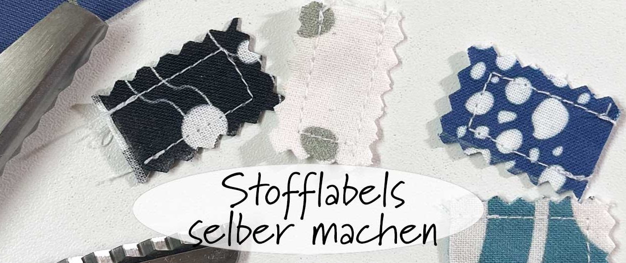 selbst gemachte Stofflabels für textile Projekte