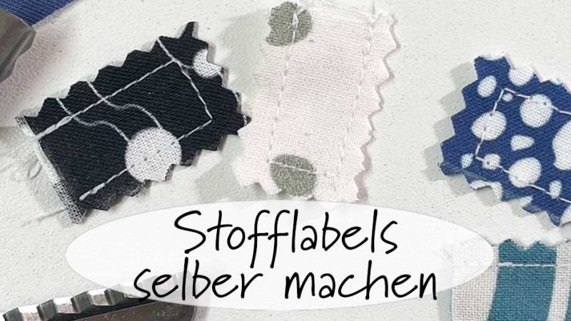 selbst gemachte Stofflabels für textile Projekte