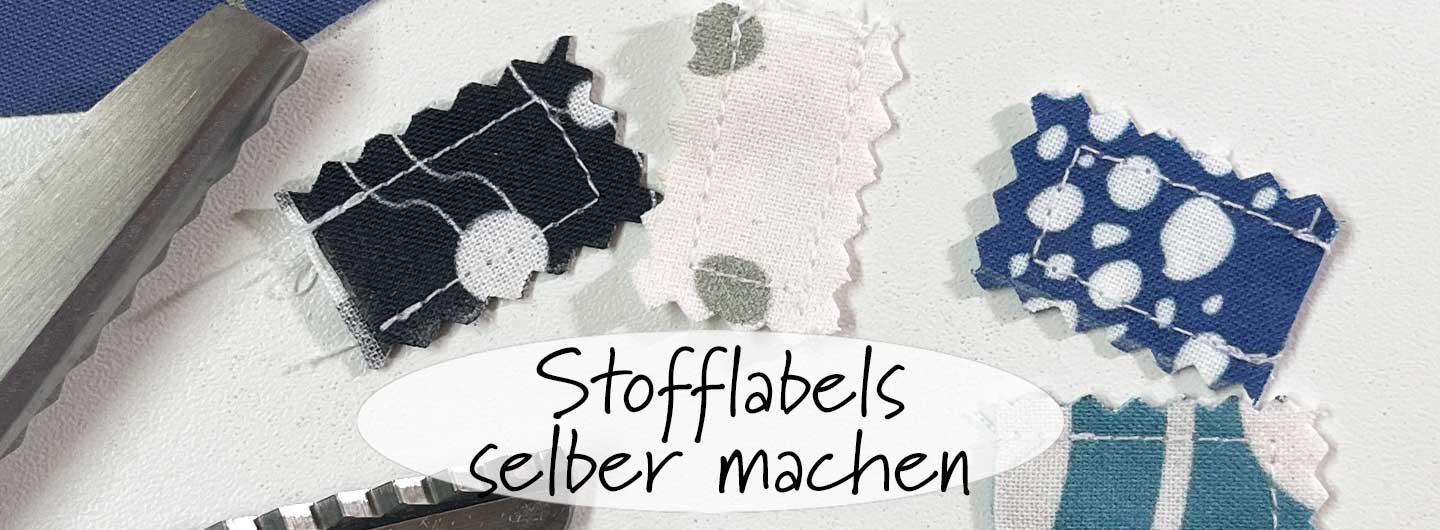 selbst gemachte Stofflabels für textile Projekte