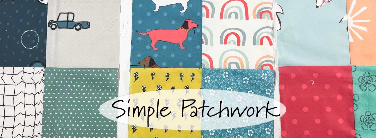 Einfache Patchworkdecke
