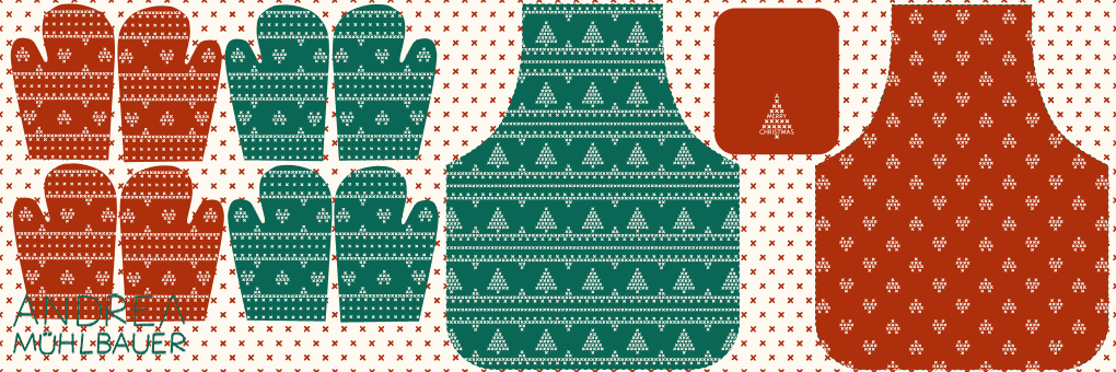 Kinderbackschürze Kreuzstich Weihnacht