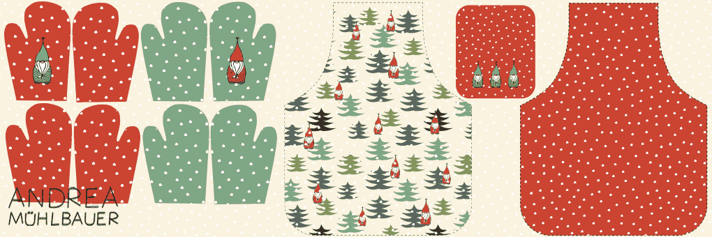 Kinderbackschürze Weihnachtswichtel