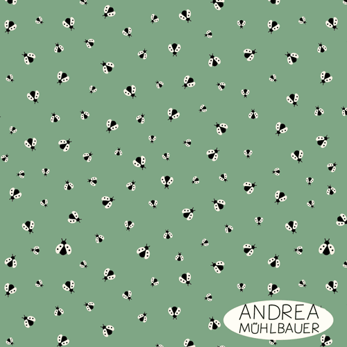 Fliegende Marienkaefer Gruen