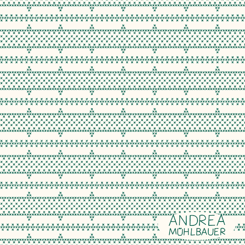 Kreuzstich Borte Ecru Gruen