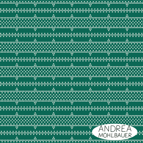 Kreuzstich Borte Gruen Ecru