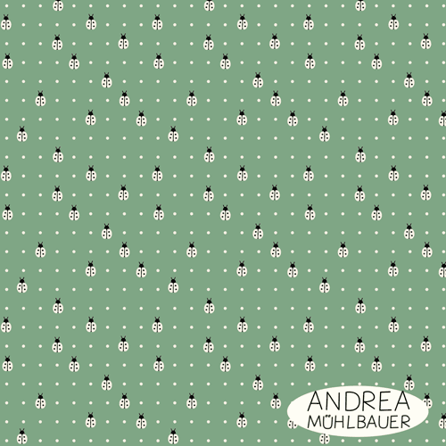 Marienkaeferpunkte Gruen