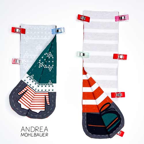 Arme und Beine zusammennähen