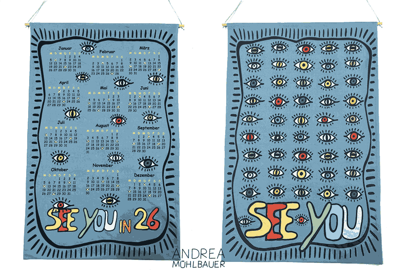 Kalender-Wandbehang See You