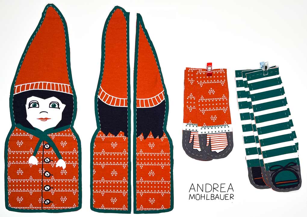 Wichtel-Teile ausschneiden