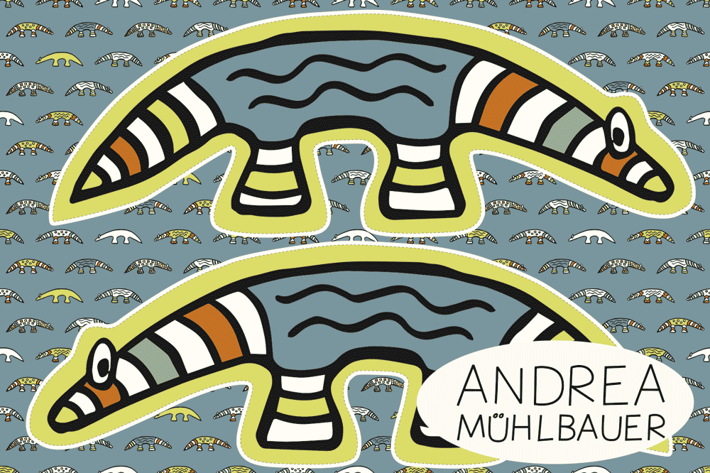 Anteater Ameisenbär kissen - blau