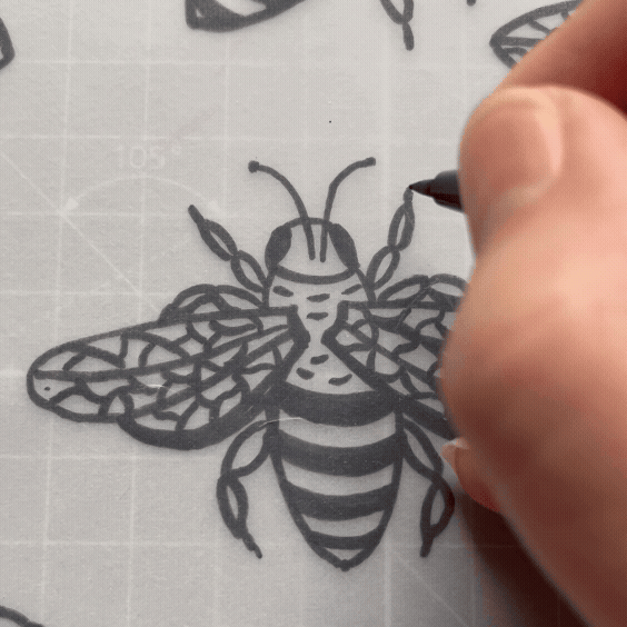 Andrea Mühlbauer Bienen Zeichnung