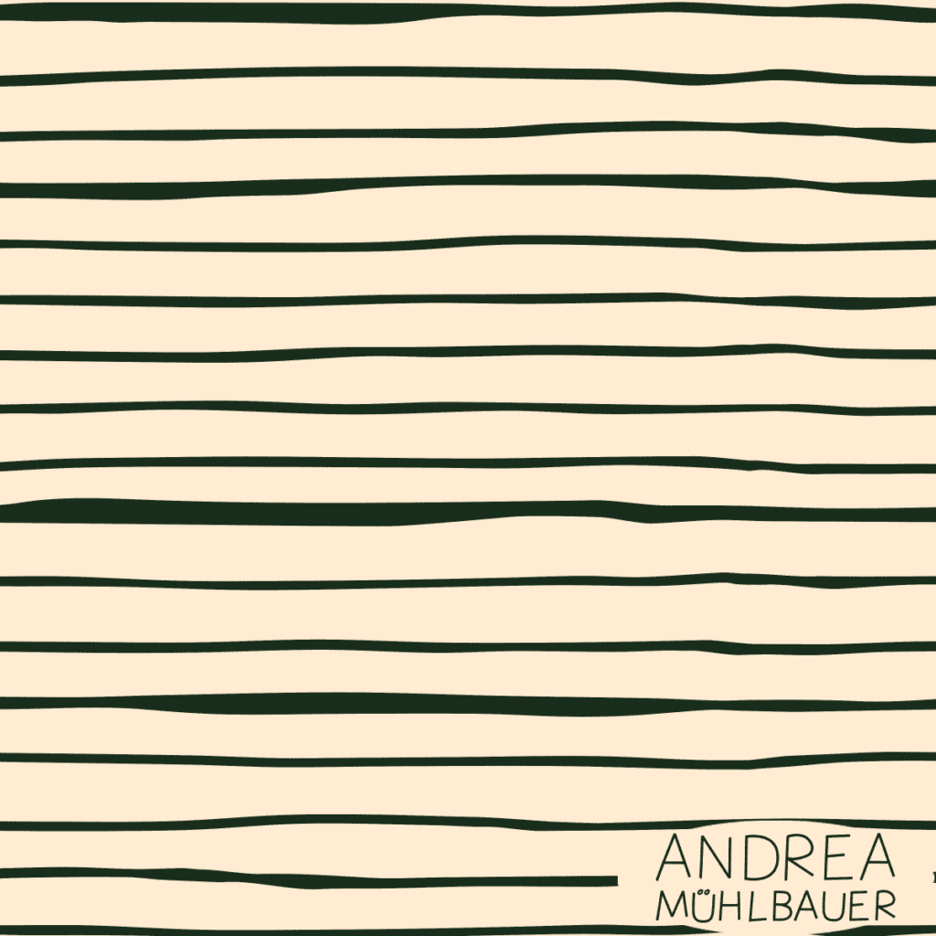 Streifen beige - Obstblüten und Bienen Kollektion Andrea Mühlbauer