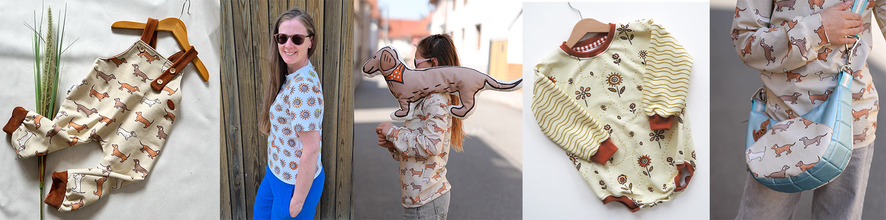 Nähbeispiele zur Dackelsommer - Kollektion
