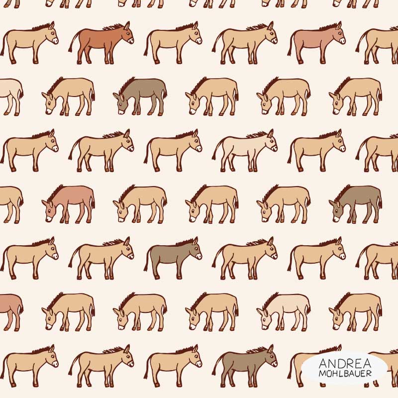 Esel auf beige