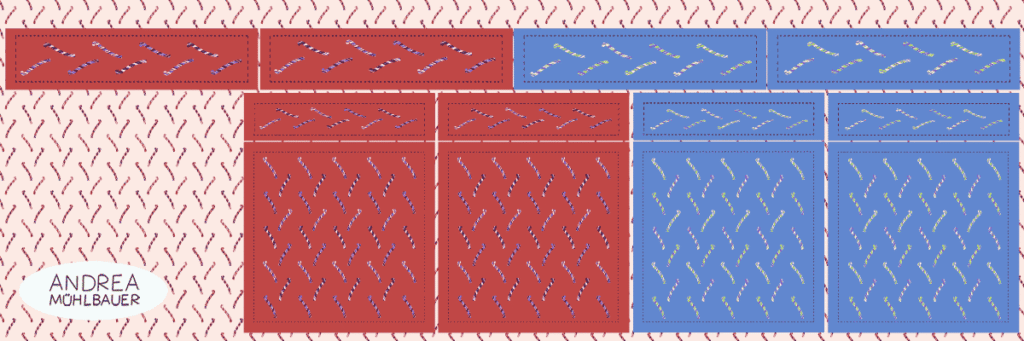 Tachenpanel Zuckerstangen klein